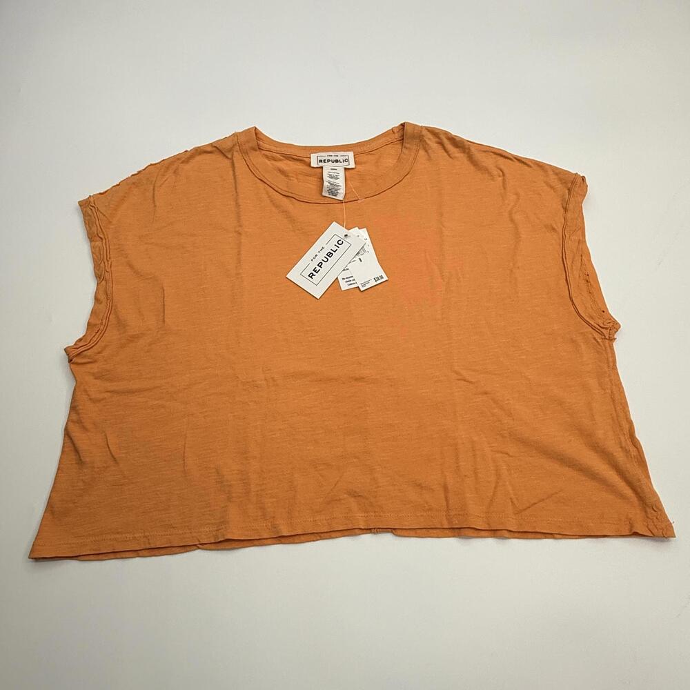 For the Republic - Cropped Tank in Orange